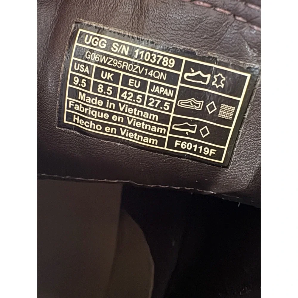 UGG Biltmore Chelsea Boots Mens 9.5 Brown Waterproof Leather Lug Sole 1103789